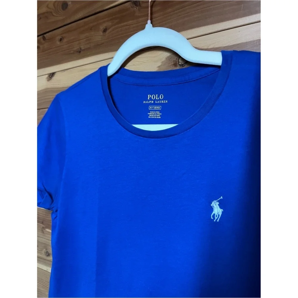 Polo by Ralph Lauren Women's V-Neck Tee in Navy Blue